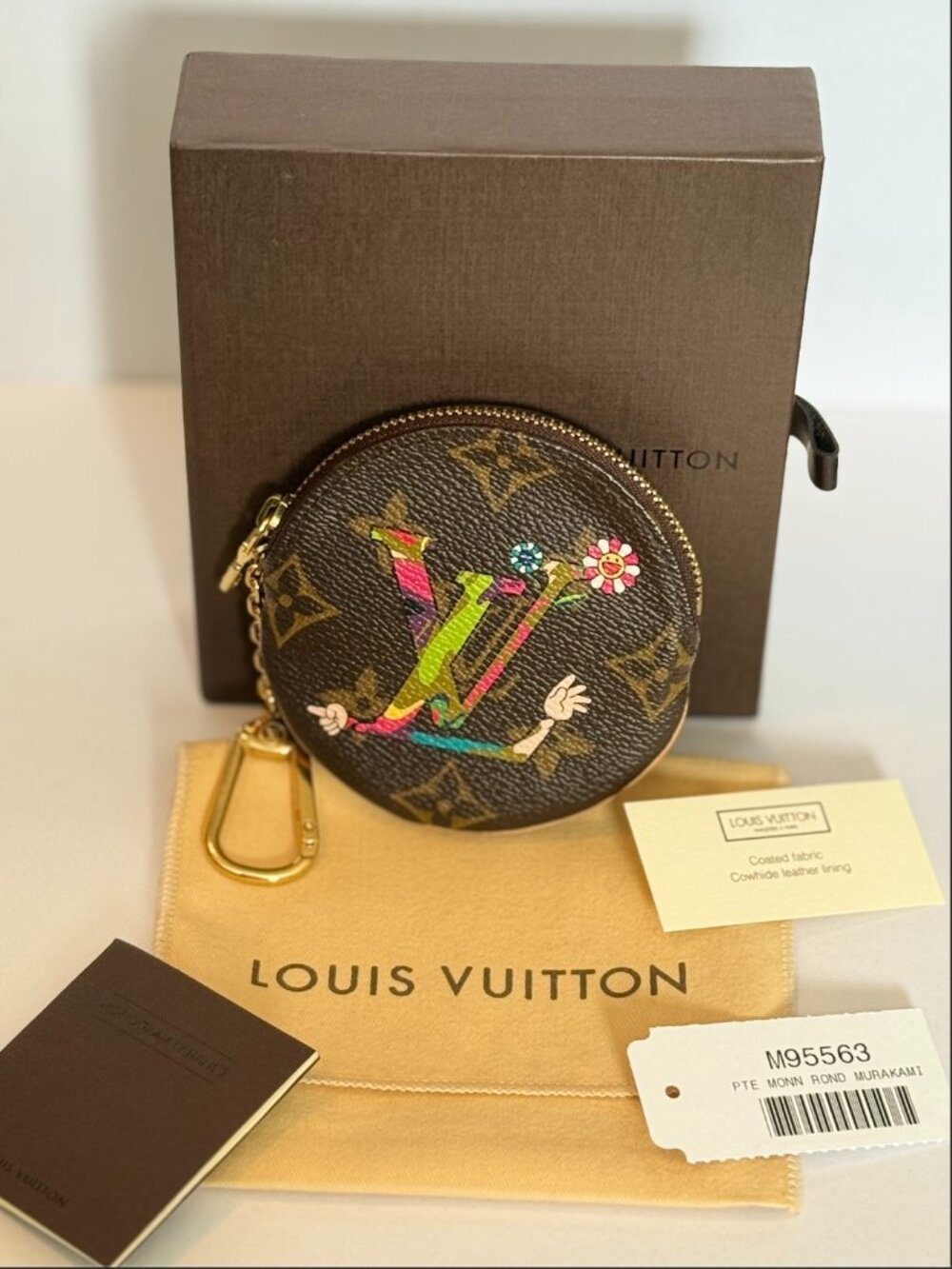 LOUIS VUITTON Monogram Takashi Murakami Coin Purse - "LV Hands" M95563